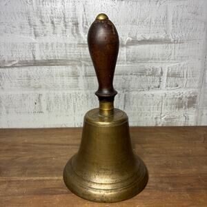 Vintage Large Brass School Bell